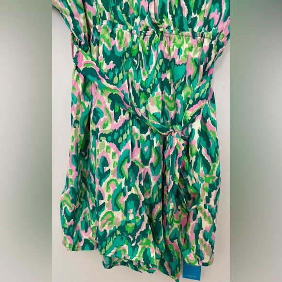Cupshe Green Women's Lace Up Leopard Print Romper Size Medium NWT - Picture 5 of 9